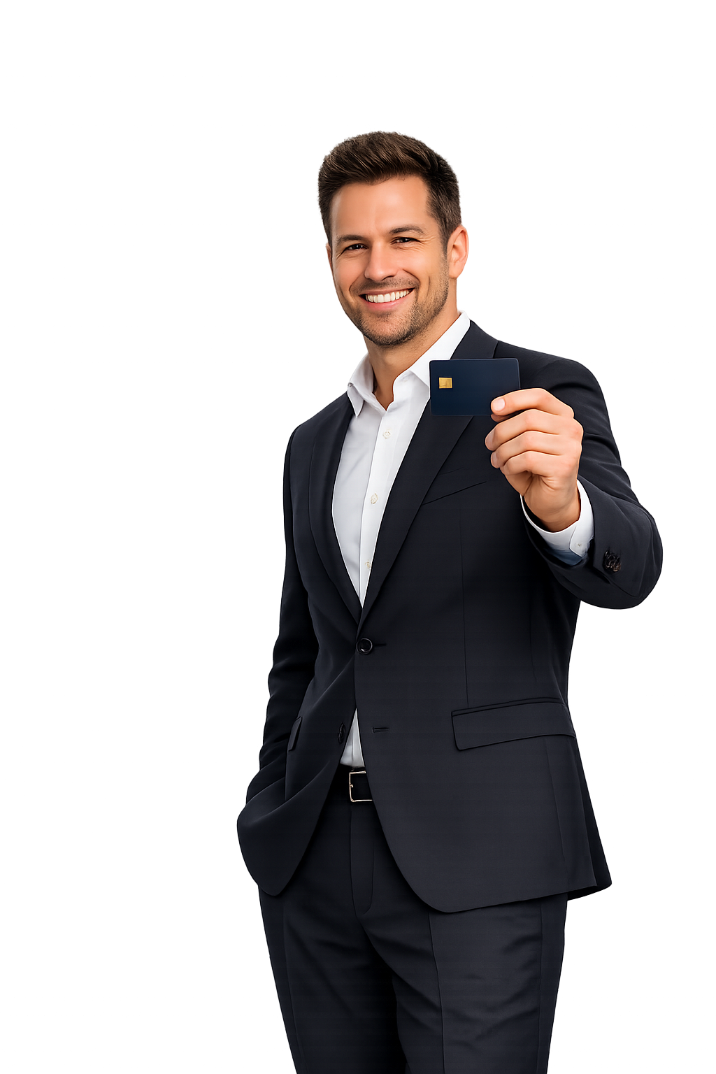 A confident finance professional ready to help